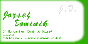 jozsef dominik business card